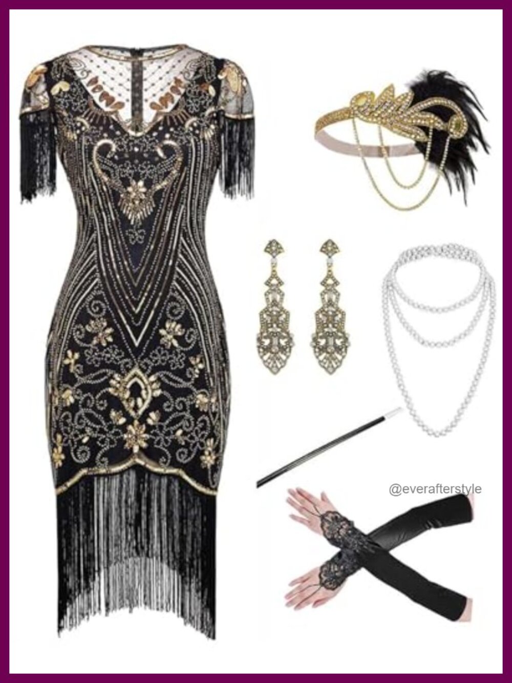 Plus Size 1920s Vintage Flapper Dress Sequin Fringe Beaded Gatsby Party Prom